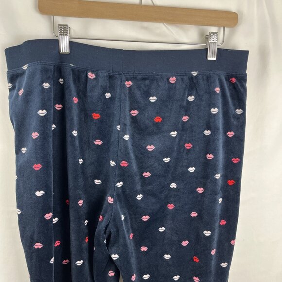 Kate Spade Lip Velour Lounge Pants Women's Size XL - Picture 6 of 14